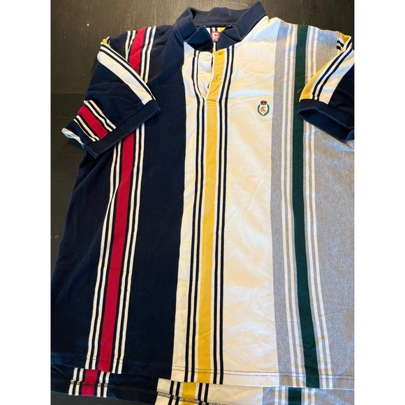 Chaps Ralph Lauren Other - Chaps Ralph Lauren Mens Striped Rugby‎ Polo XL Short Sleeve Embroidered Logo